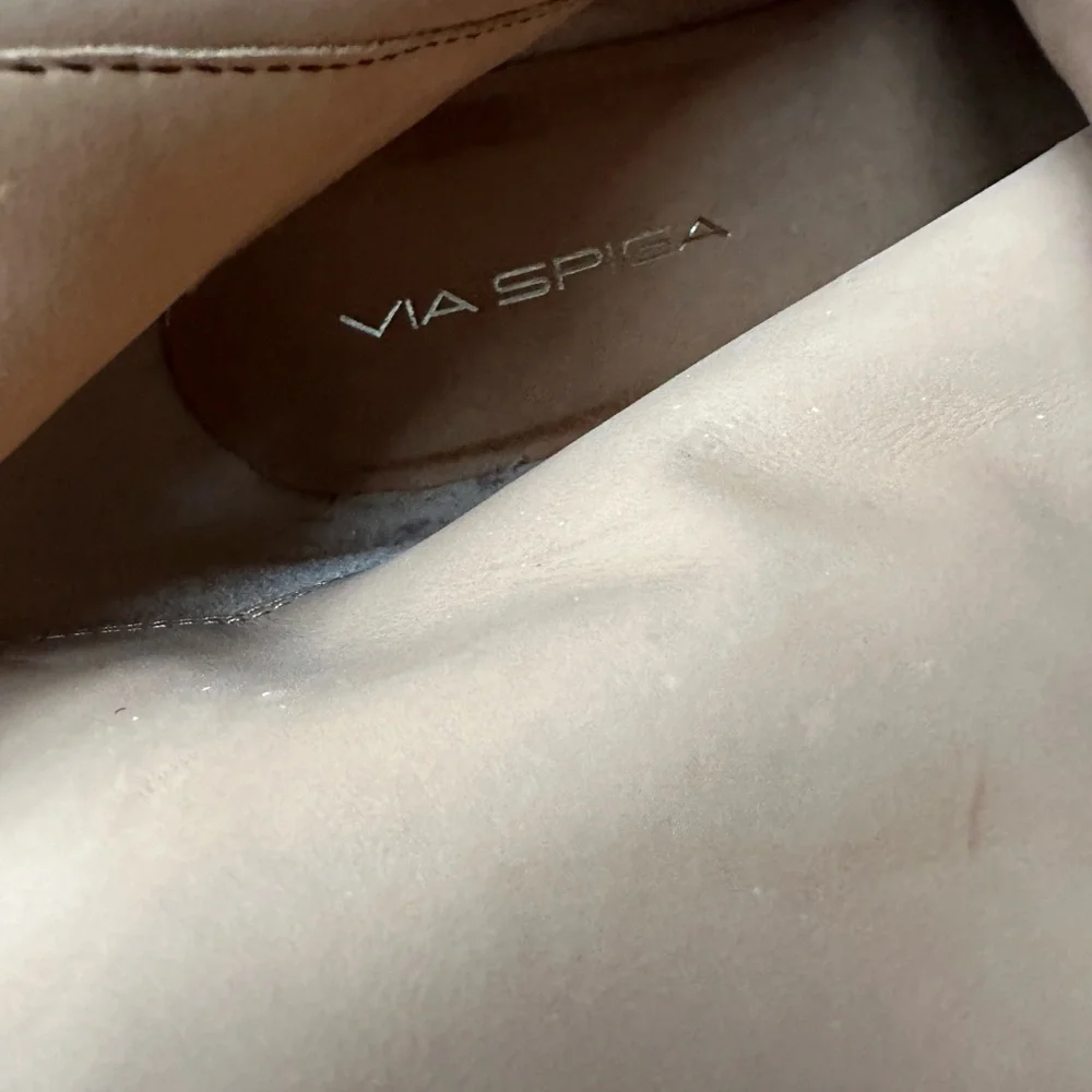 Via Spiga Wedge Tall Boots Adina Suede Size 7